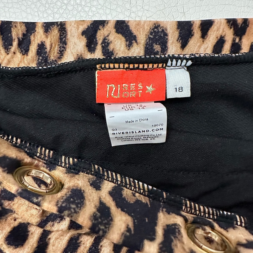 River Island  Resort Leopard print Bathing suits Size 18 Brand New Sexy looking - Picture 2 of 4
